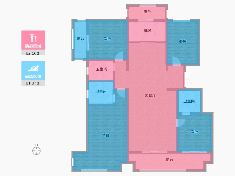 河北省-衡水市-汉王府-148.01-户型库-动静分区