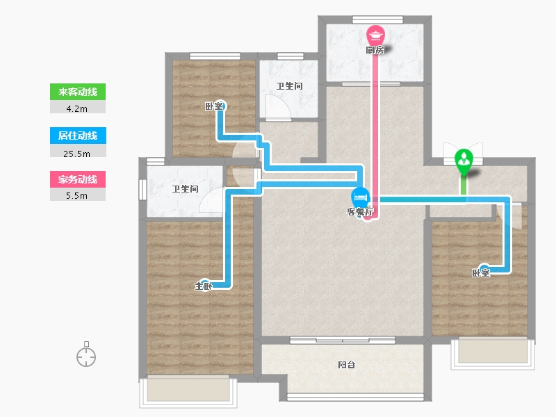 河南省-商丘市-建业神火·新筑-107.20-户型库-动静线