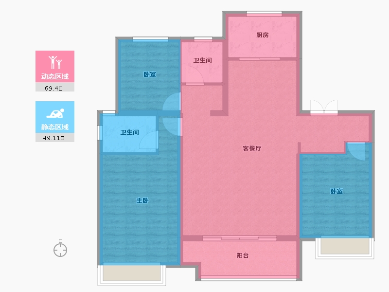 河南省-商丘市-建业神火·新筑-107.20-户型库-动静分区