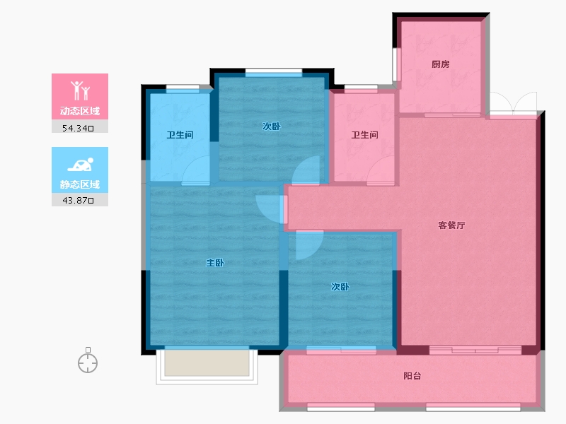 河南省-商丘市-中冠·悦景湾-88.57-户型库-动静分区