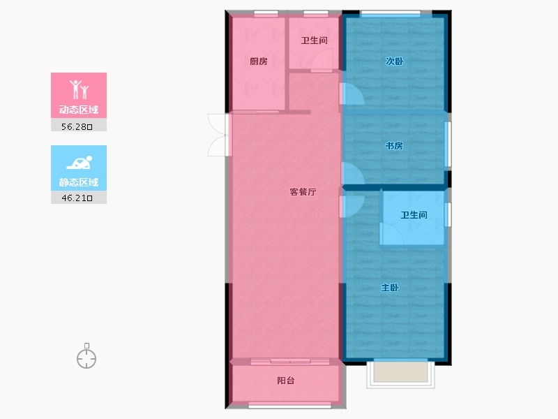 河南省-商丘市-中冠·悦景湾-93.04-户型库-动静分区