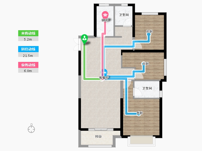 河北省-邯郸市-永年美的城-96.58-户型库-动静线