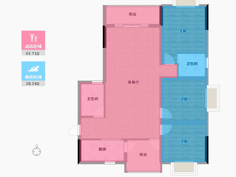 云南省-曲靖市-愿景·中国·宣威公园里康养小镇·芬芳源-92.10-户型库-动静分区