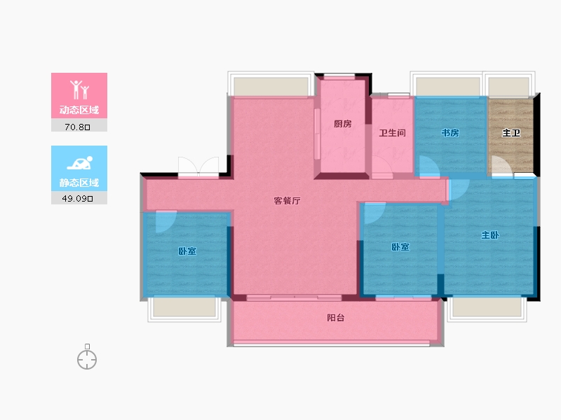 江苏省-宿迁市-泗洪碧桂园·泗州府-113.60-户型库-动静分区