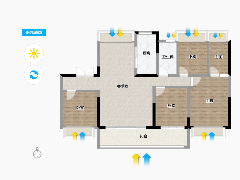 江苏省-宿迁市-泗洪碧桂园·泗州府-113.60-户型库-采光通风