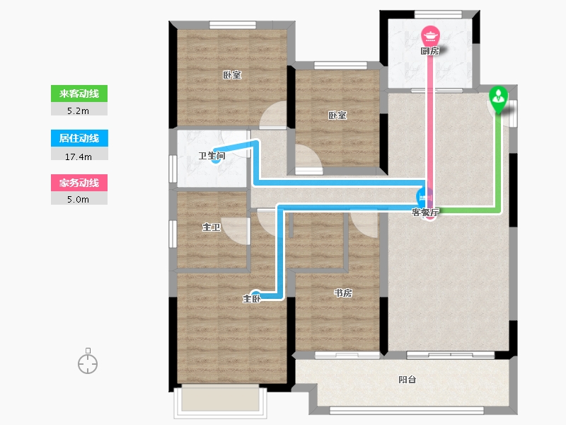 河南省-商丘市-雅居乐蘭台府-108.00-户型库-动静线