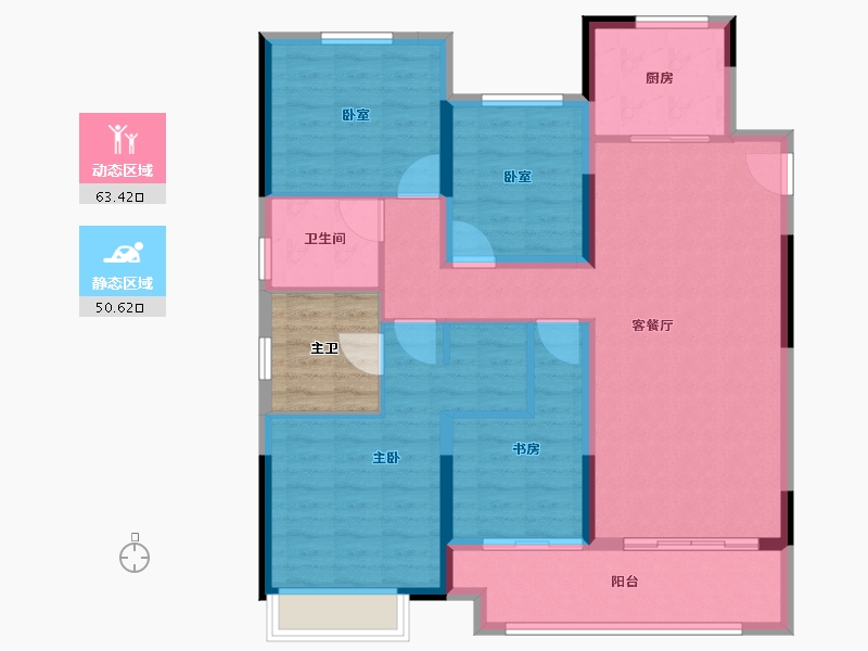 河南省-商丘市-雅居乐蘭台府-108.00-户型库-动静分区