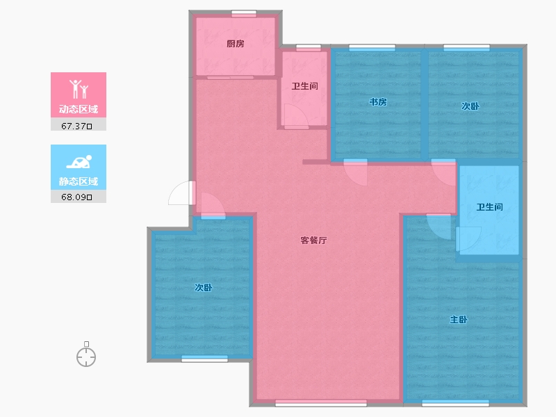 河北省-保定市-颐和雅园-122.36-户型库-动静分区