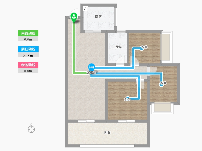 湖南省-湘潭市-锴鑫尚御尊城恒郡-85.99-户型库-动静线