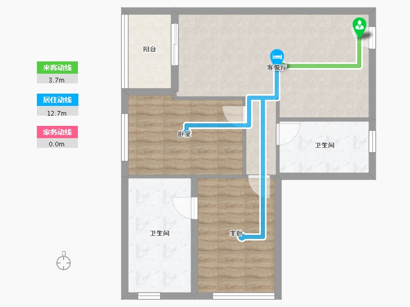 广东省-深圳市-深业中城公寓-69.06-户型库-动静线