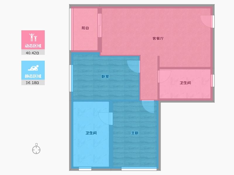 广东省-深圳市-深业中城公寓-69.06-户型库-动静分区