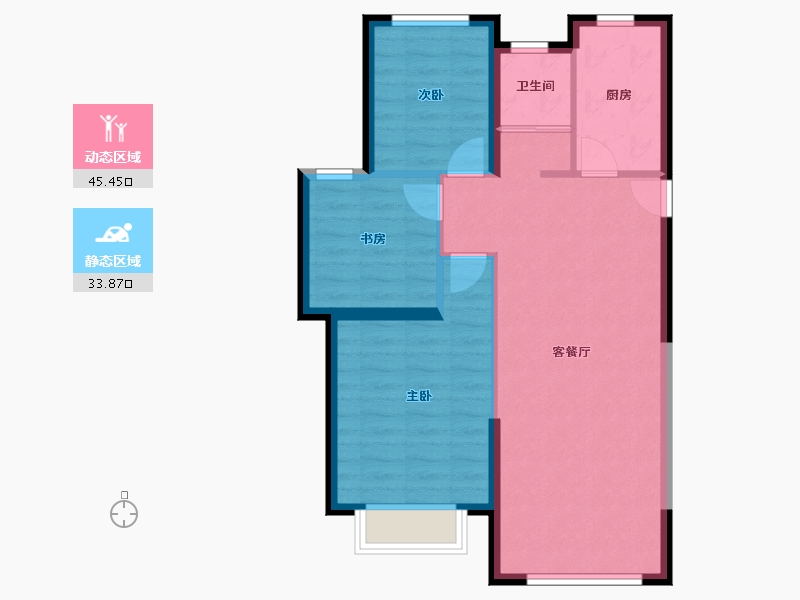 山西省-晋中市-大学城·国际学园-71.65-户型库-动静分区