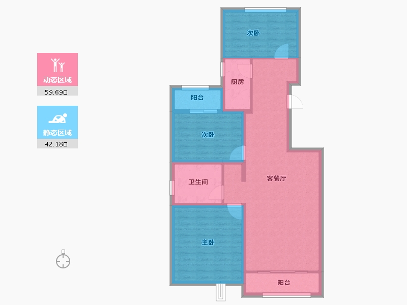 山西省-朔州市-东晟华府-91.16-户型库-动静分区