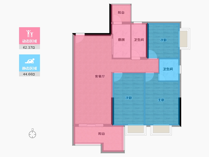 广东省-清远市-悦澋台-96.69-户型库-动静分区