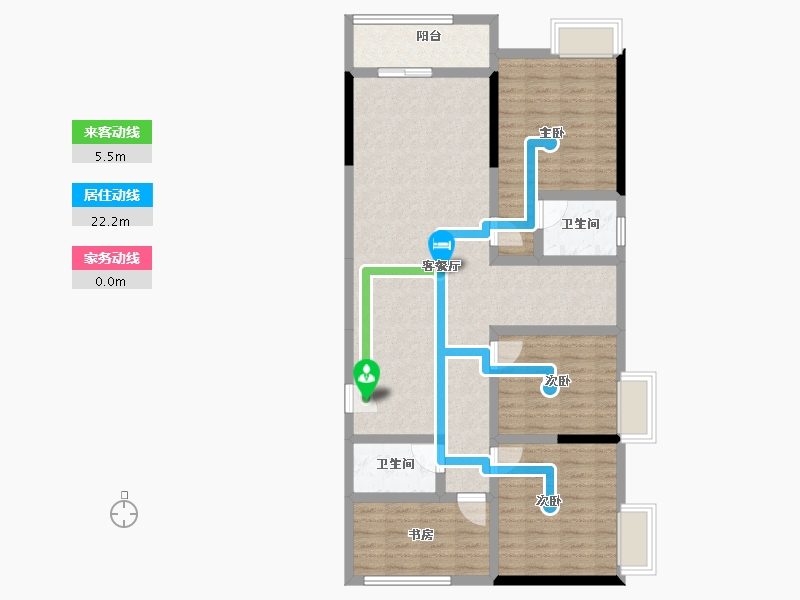 广西壮族自治区-河池市-滨江星园—期-99.88-户型库-动静线