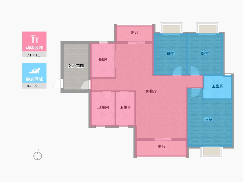 湖南省-怀化市-劉霖尚龙名苑-113.21-户型库-动静分区