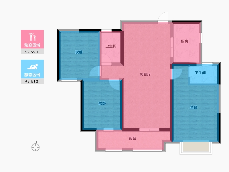 山东省-莱芜市-汉和赢臺-85.31-户型库-动静分区