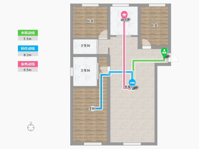 河北省-保定市-城建·紫煜臻城臻园-89.22-户型库-动静线