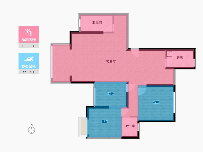 江西省-南昌市-中核华府-109.58-户型库-动静分区