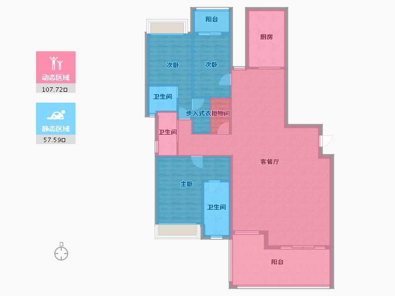 广东省-汕头市-海璟天翡-151.21-户型库-动静分区