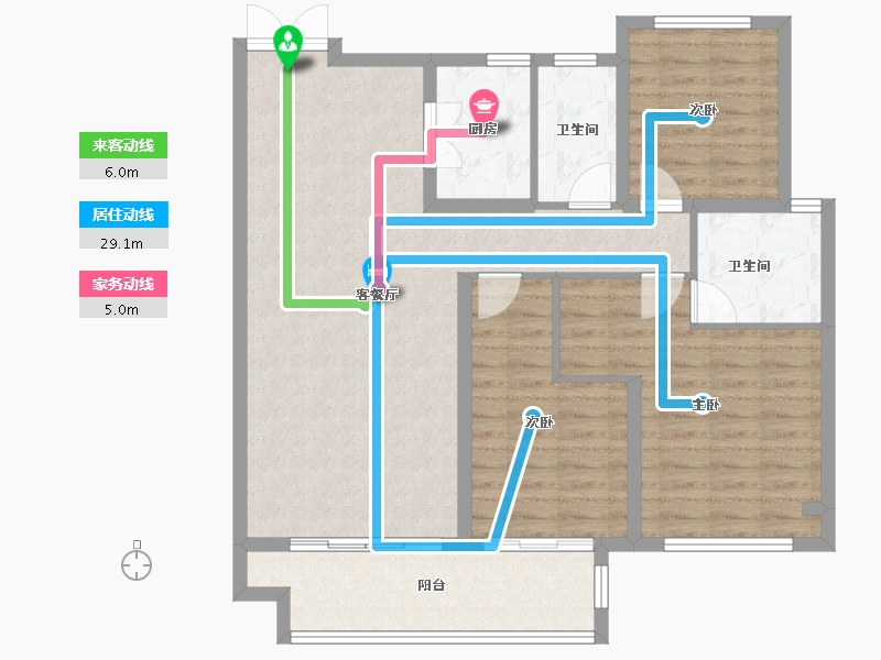 河南省-安阳市-海悦光明城-105.60-户型库-动静线