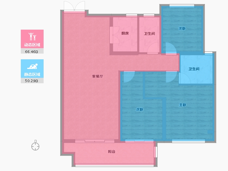 河南省-安阳市-海悦光明城-105.60-户型库-动静分区