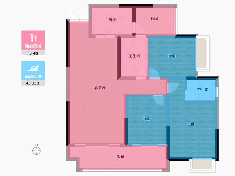 湖南省-怀化市-龙创滨江公园城-101.60-户型库-动静分区