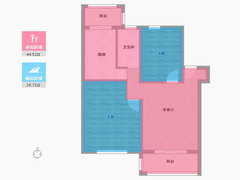 北京-北京市-七里庄路4号院-60.00-户型库-动静分区