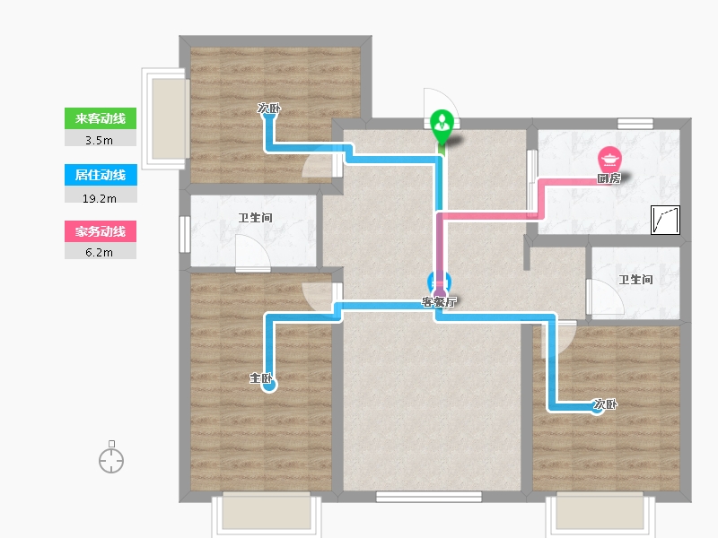 北京-北京市-中建壹品 学府公馆-100.00-户型库-动静线