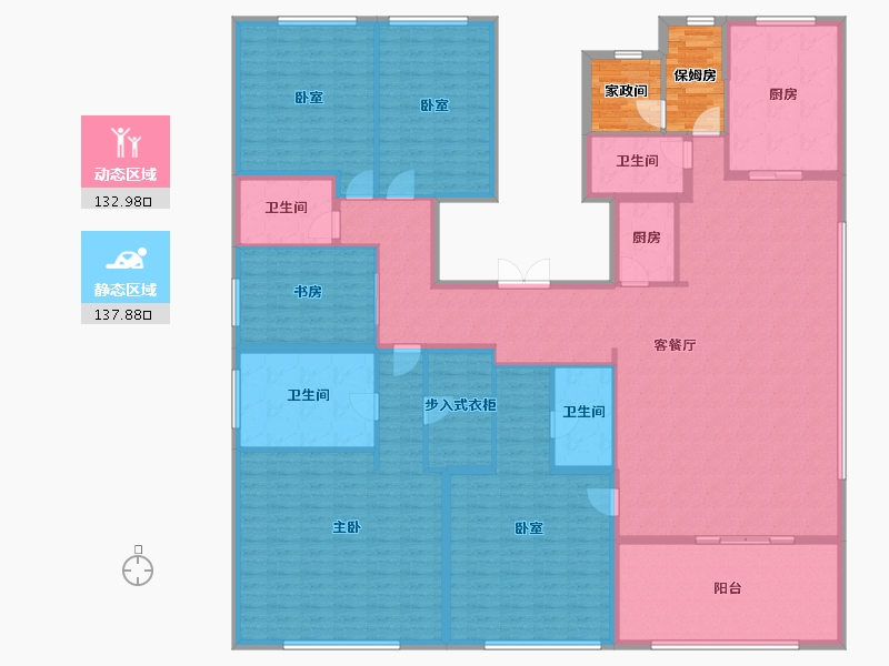 河北省-衡水市-天正壹号院-258.40-户型库-动静分区