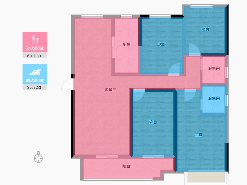 山东省-莱芜市-汉和赢臺-101.57-户型库-动静分区