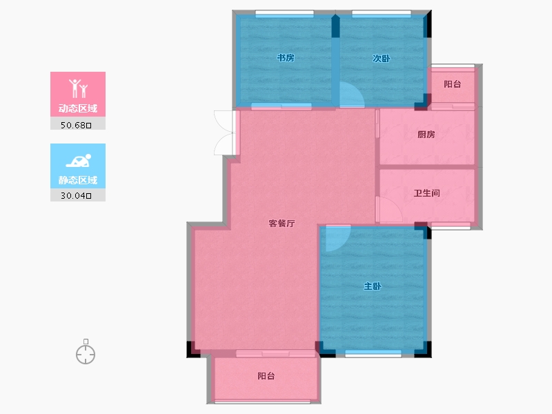 江西省-南昌市-加美四季花城-73.38-户型库-动静分区