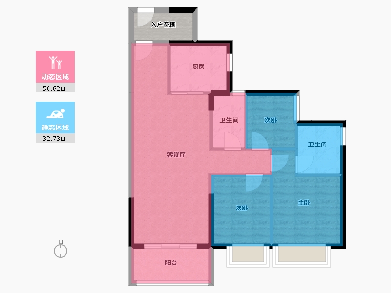 广东省-河源市-时代倾城-78.82-户型库-动静分区