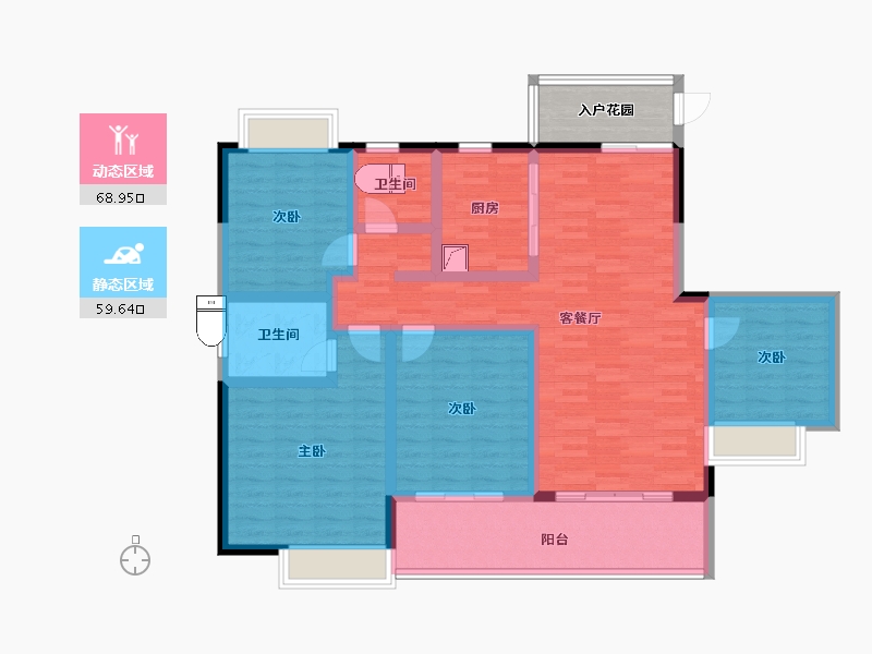 广东省-广州市-珠江壹城国际城-119.19-户型库-动静分区