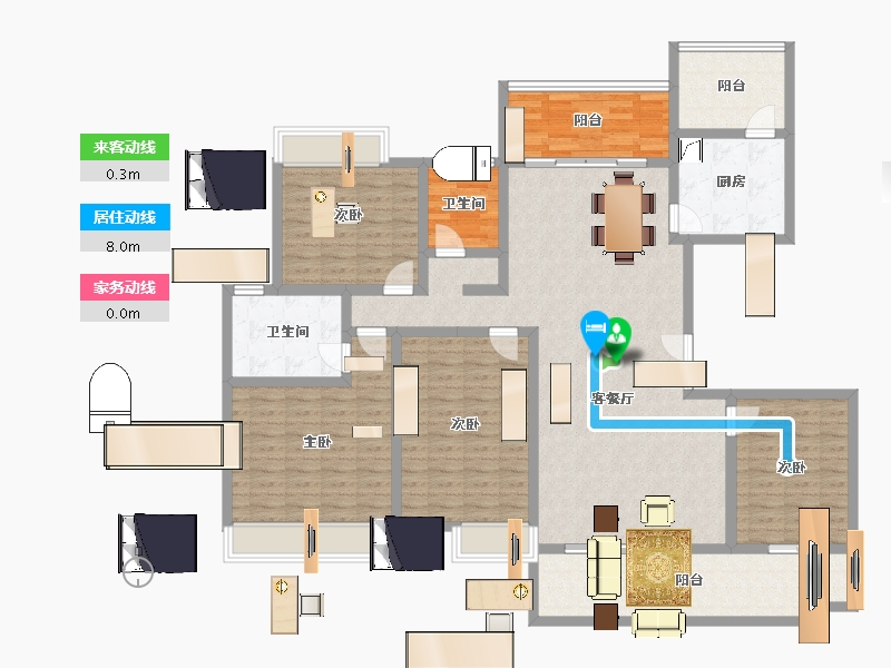 广东省-广州市-珠江壹城国际城-156.50-户型库-动静线