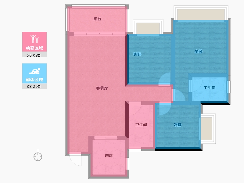 贵州省-贵阳市-中昂南明山境-77.80-户型库-动静分区