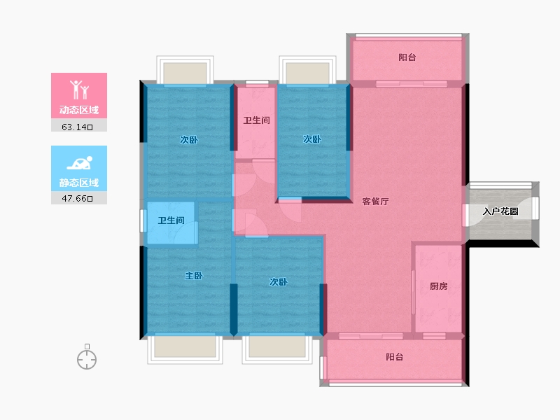 广东省-梅州市-中铭幸福里-110.00-户型库-动静分区