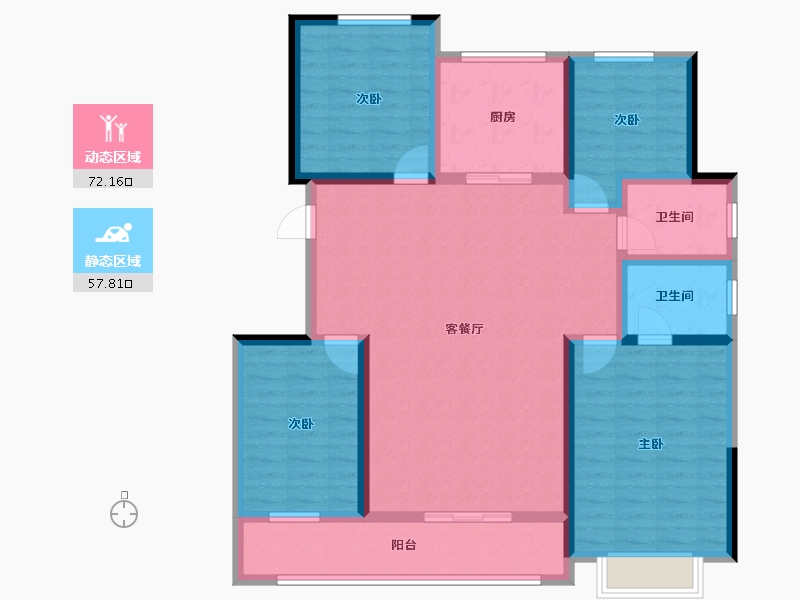 山东省-莱芜市-兴宇凤栖台-116.18-户型库-动静分区