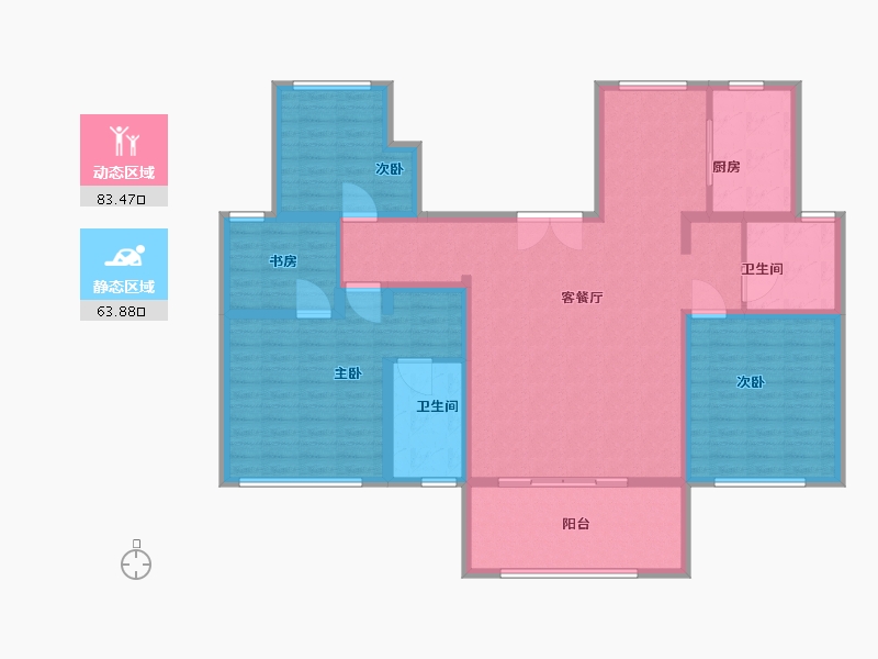 河北省-保定市-颐和雅园-132.71-户型库-动静分区