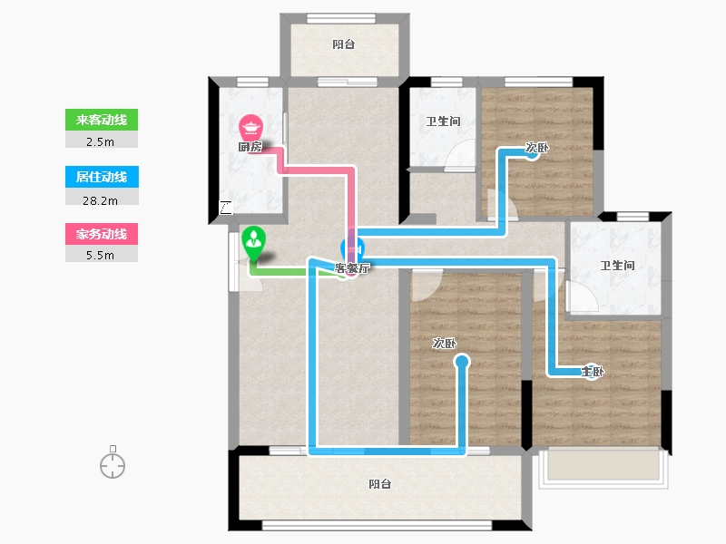 河南省-开封市-橄榄城·璟院-102.40-户型库-动静线