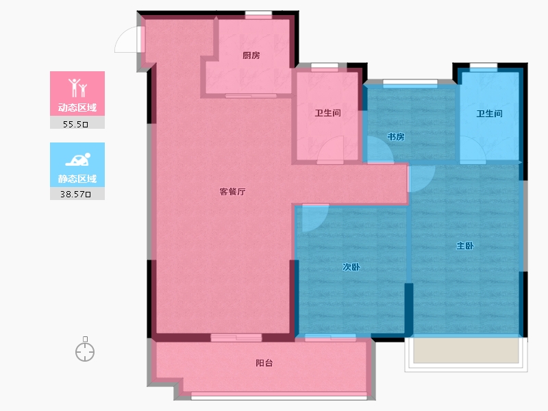 安徽省-宿州市-国建京御府-84.80-户型库-动静分区