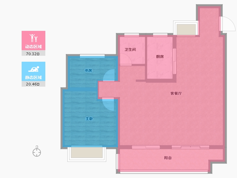 安徽省-合肥市-远洋庐玥风景-81.99-户型库-动静分区