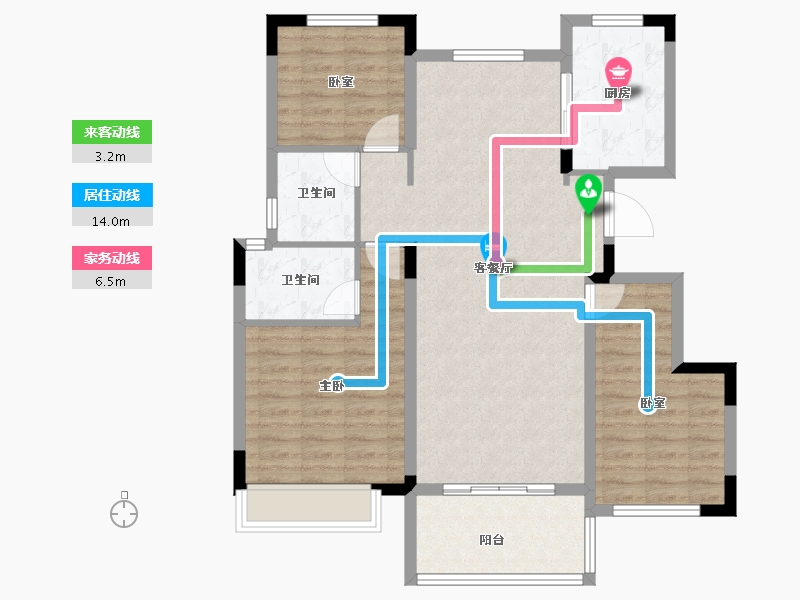 河南省-商丘市-臻茂府-96.58-户型库-动静线