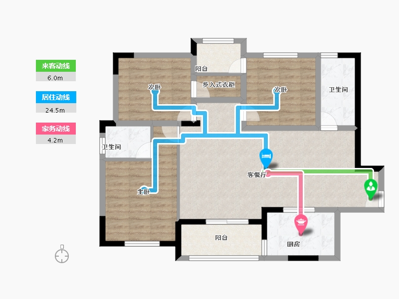 广东省-广州市-雅宝新城-92.00-户型库-动静线