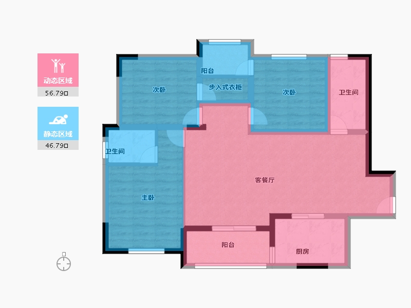 广东省-广州市-雅宝新城-92.00-户型库-动静分区