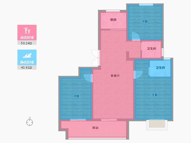 山西省-运城市-阅山府-83.34-户型库-动静分区