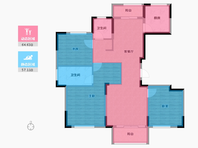 河南省-商丘市-臻茂府-109.60-户型库-动静分区