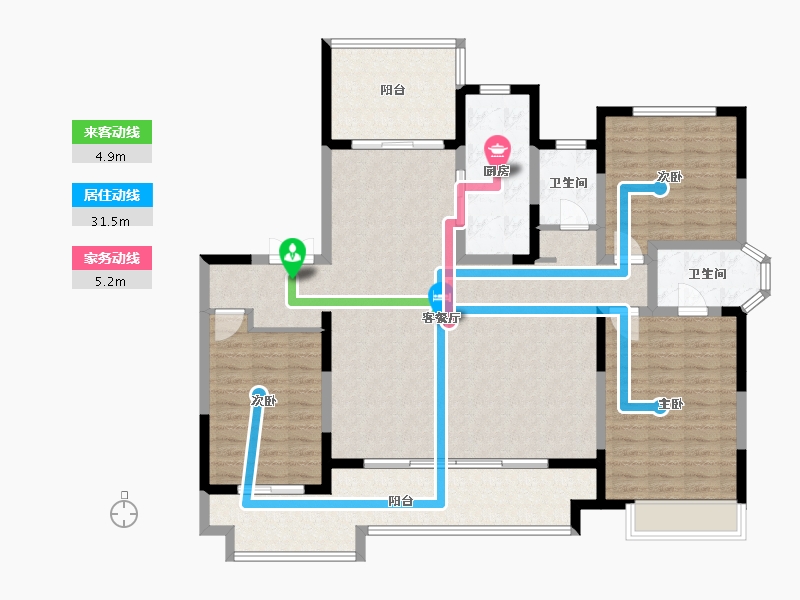 河南省-三门峡市-鸿润城-140.00-户型库-动静线