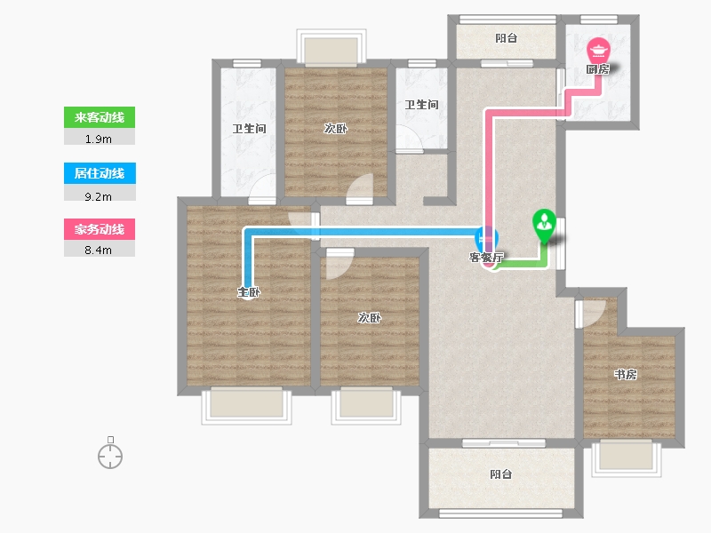 陕西省-汉中市-牧河明珠-118.17-户型库-动静线