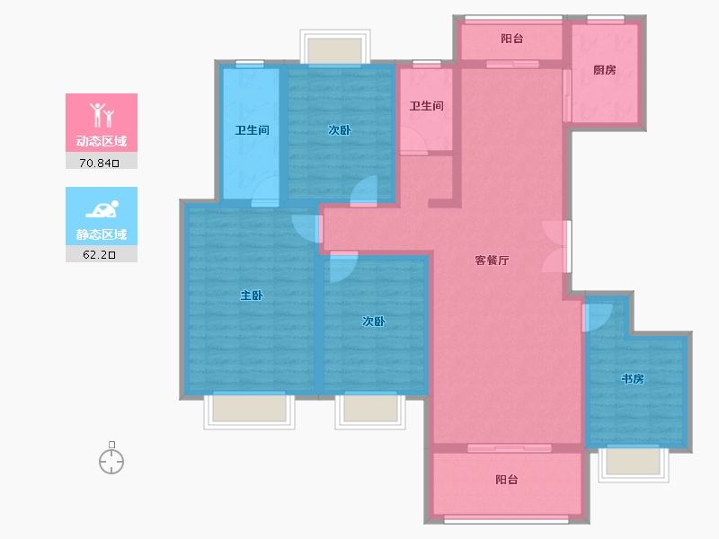 陕西省-汉中市-牧河明珠-118.17-户型库-动静分区